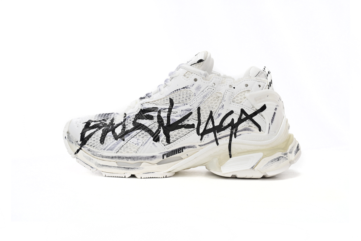 Balenciaga Runner White And Black Characters