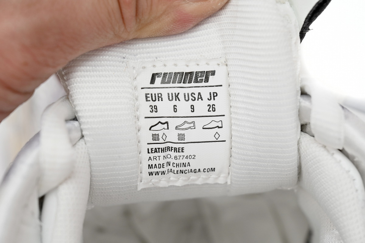 Balenciaga Runner White And Black Characters