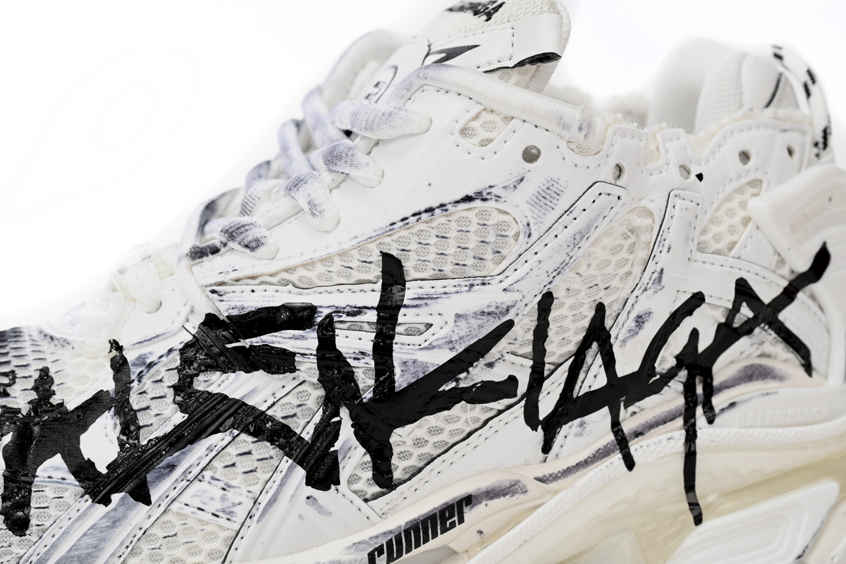Balenciaga Runner White And Black Characters