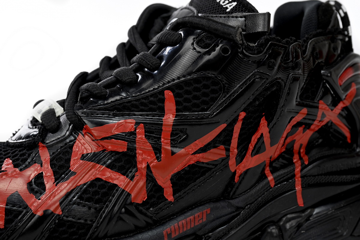 Balenciaga Runner Black And Red Characters 677402 W3RB1 0102