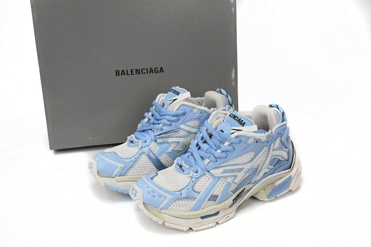 Balenciaga Runner White Light Blue 677402 W3RB2 9744