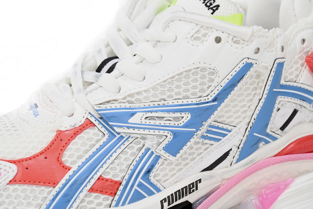 Balenciaga Runner White Blue Red 677402 W3RB6 9645
