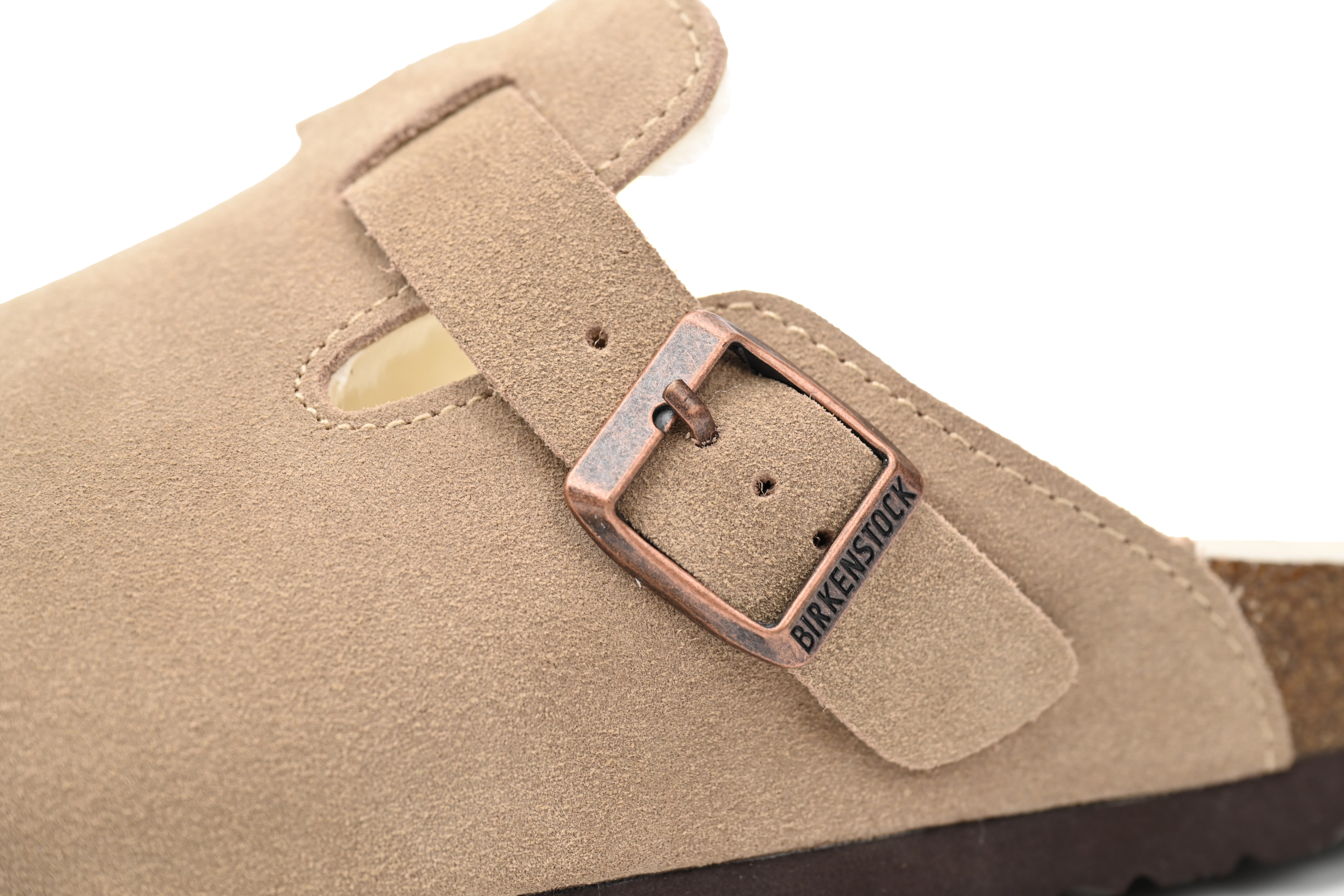 Birkenstock Boston Shearling Coin Suede Stone 6745673
