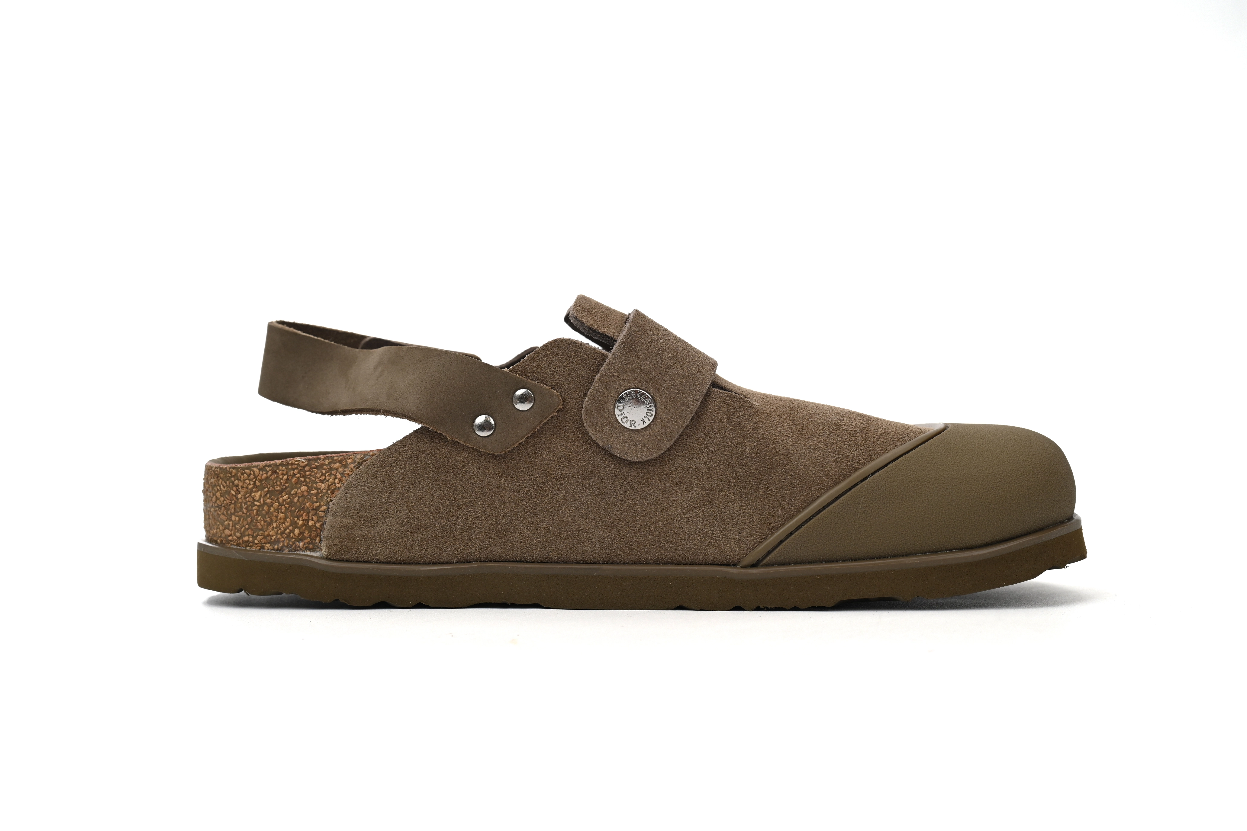 Dior by Birkenstock Mule Tokio Khaki Nubuck Calfskin 3SA116ZSD_H620