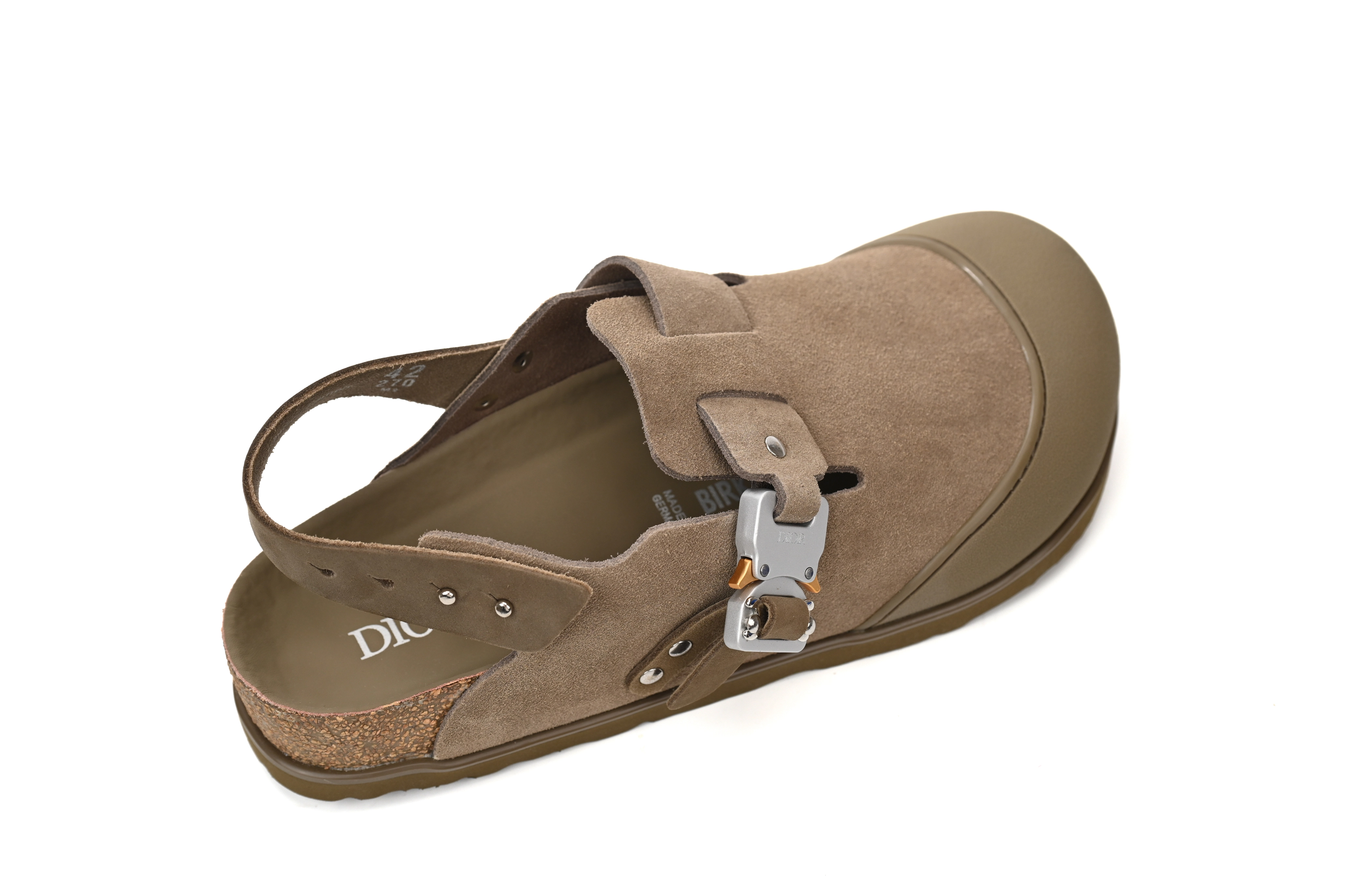 Dior by Birkenstock Mule Tokio Khaki Nubuck Calfskin 3SA116ZSD_H620