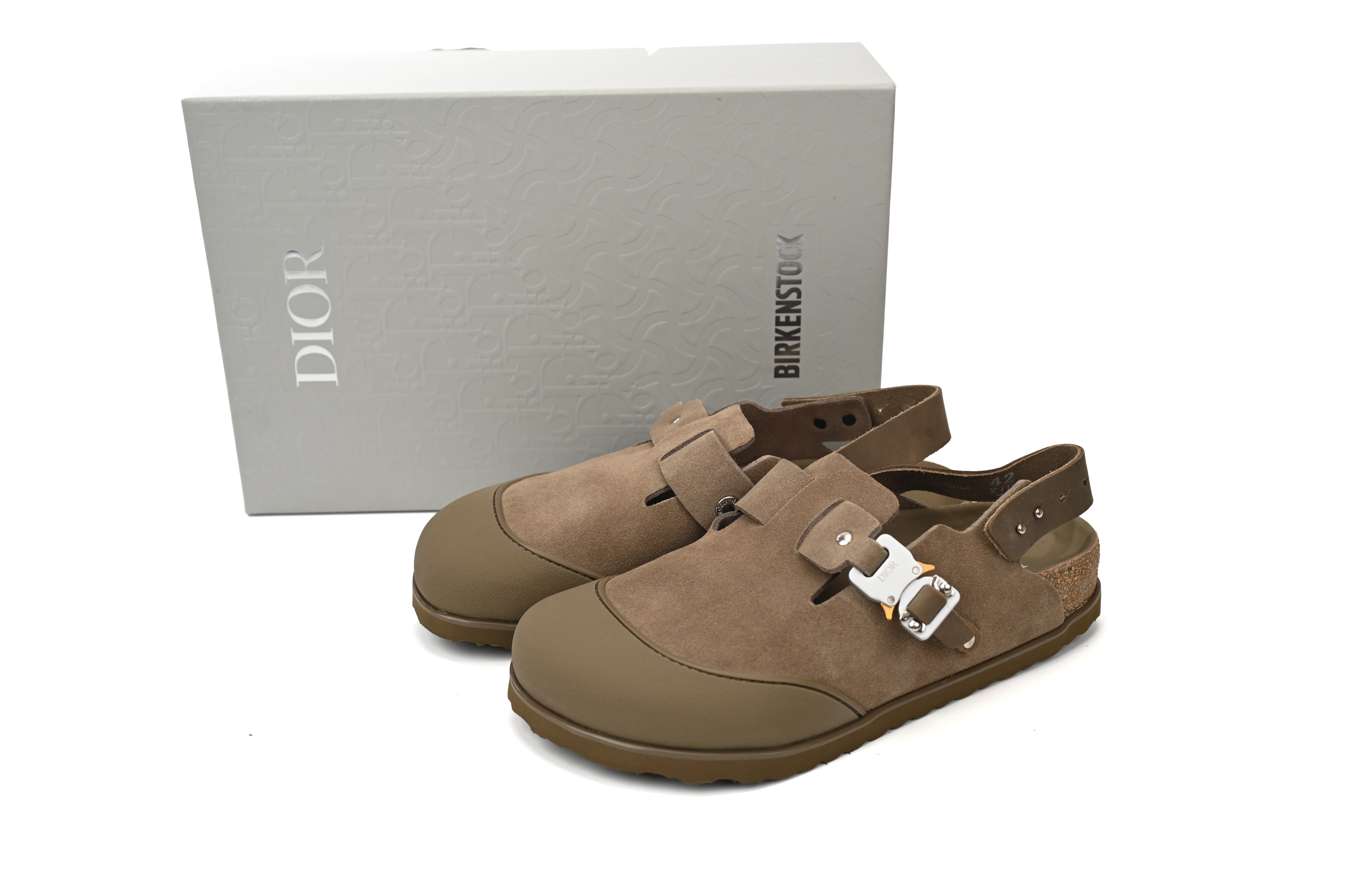 Dior by Birkenstock Mule Tokio Khaki Nubuck Calfskin 3SA116ZSD_H620