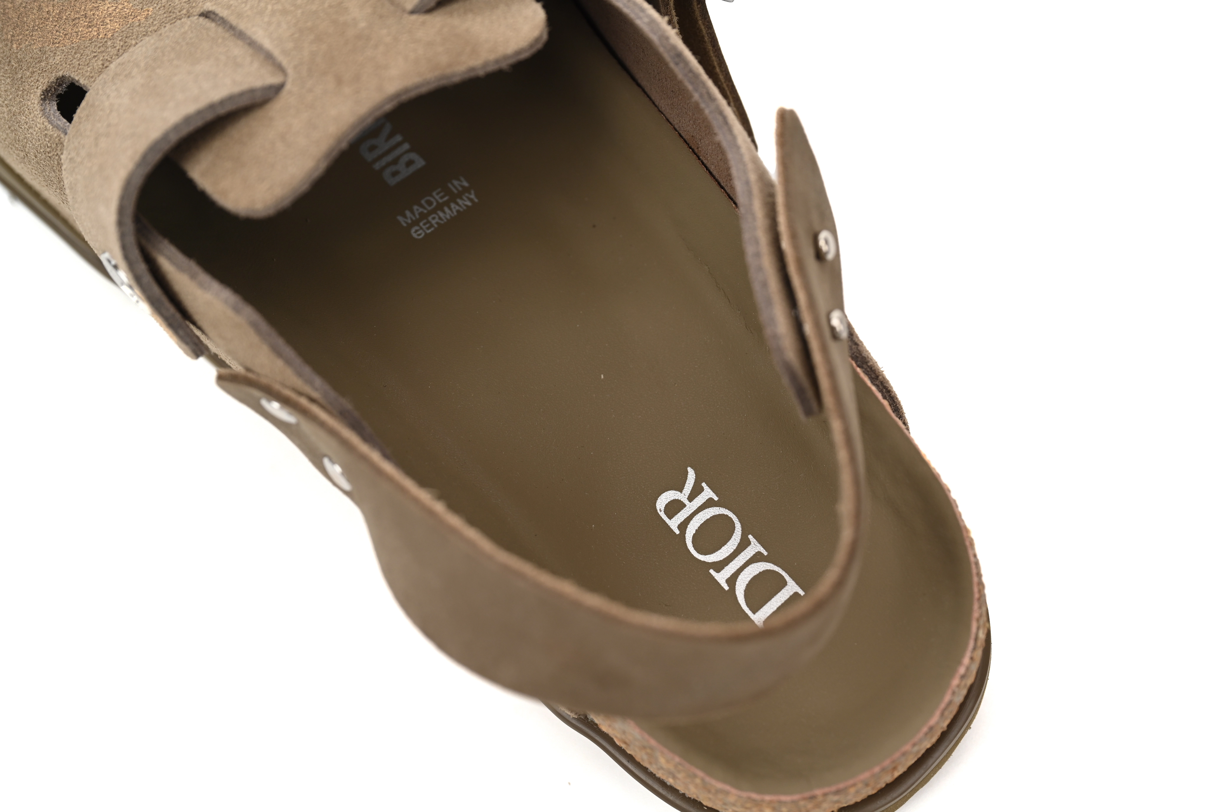 Dior by Birkenstock Mule Tokio Khaki Nubuck Calfskin 3SA116ZSD_H620