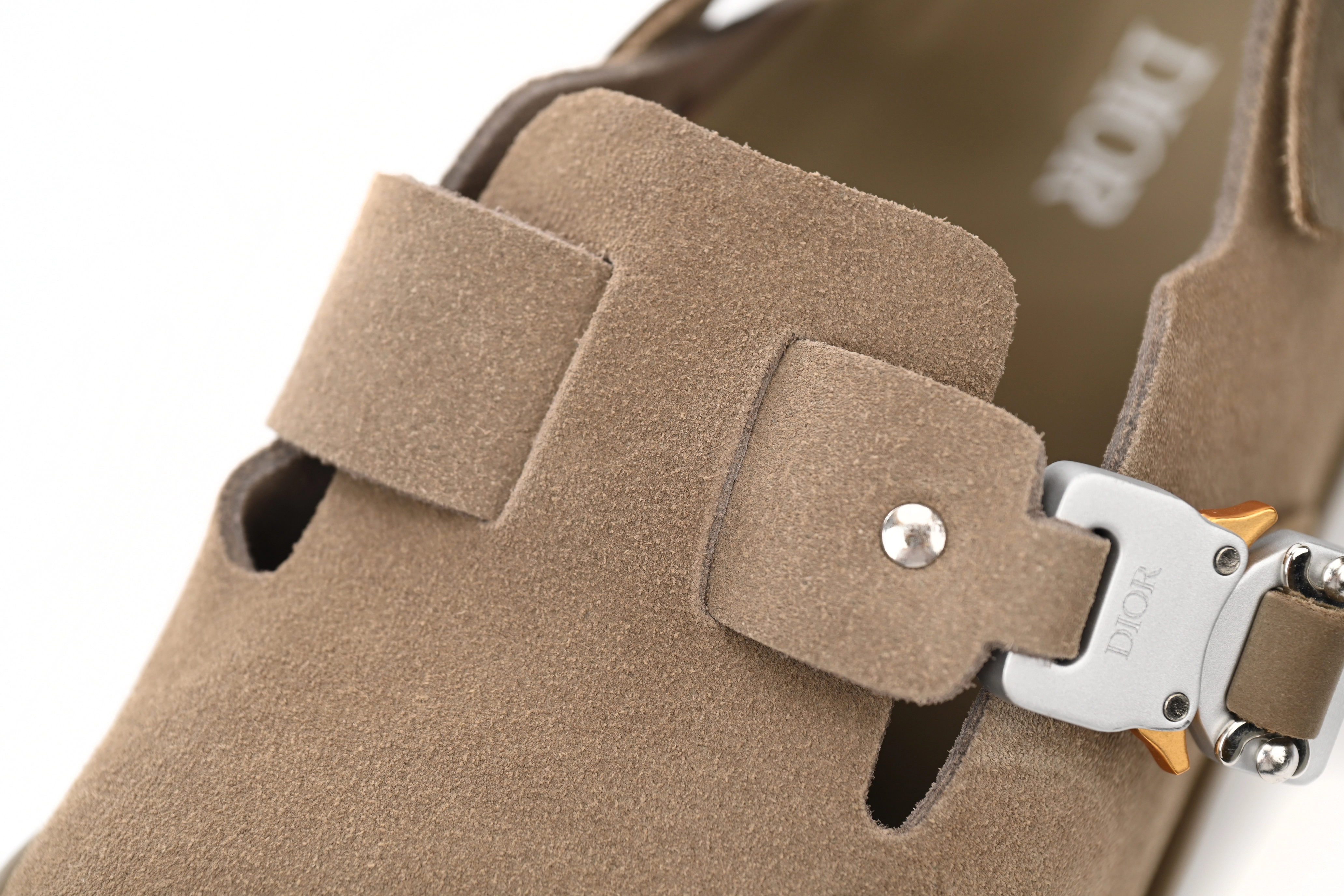 Dior by Birkenstock Mule Tokio Khaki Nubuck Calfskin 3SA116ZSD_H620