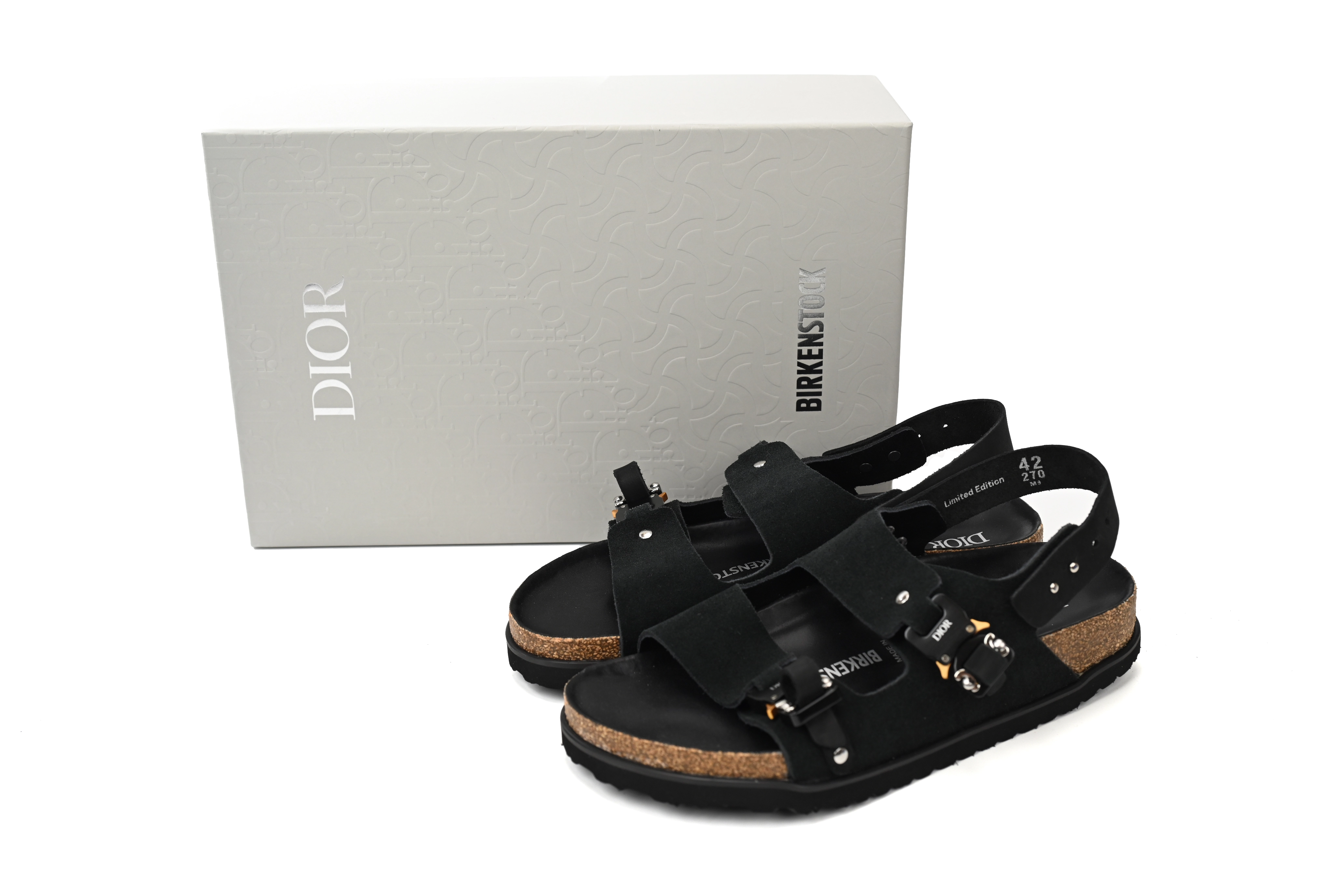 Dior by Birkenstock Milano Sandal Black 3SA117ZSG_H900