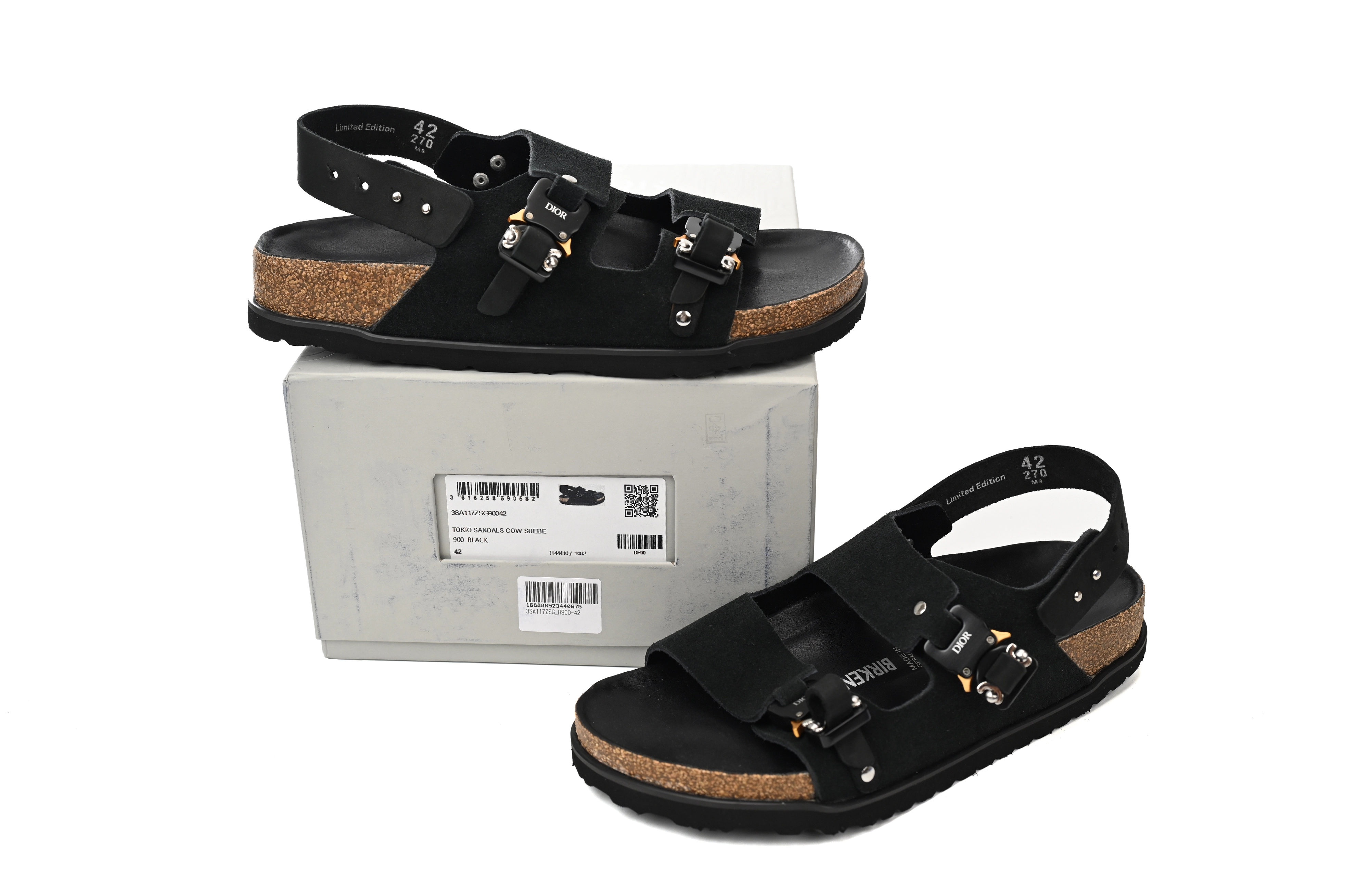 Dior by Birkenstock Milano Sandal Black 3SA117ZSG_H900