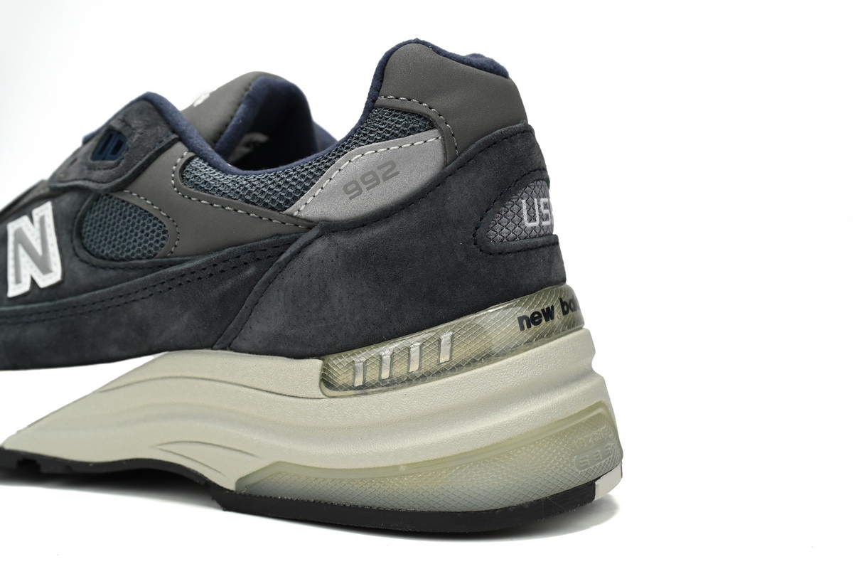 New Balance 992 White, black, and gray M992GG