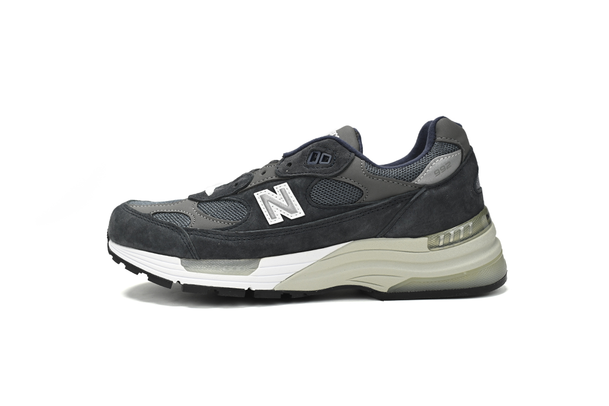 New Balance 992 White, black, and gray M992GG