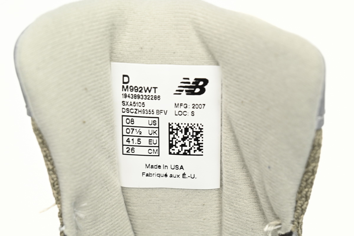 WTAPS × New Balance 992 Heavyweight collaboration  M992WT