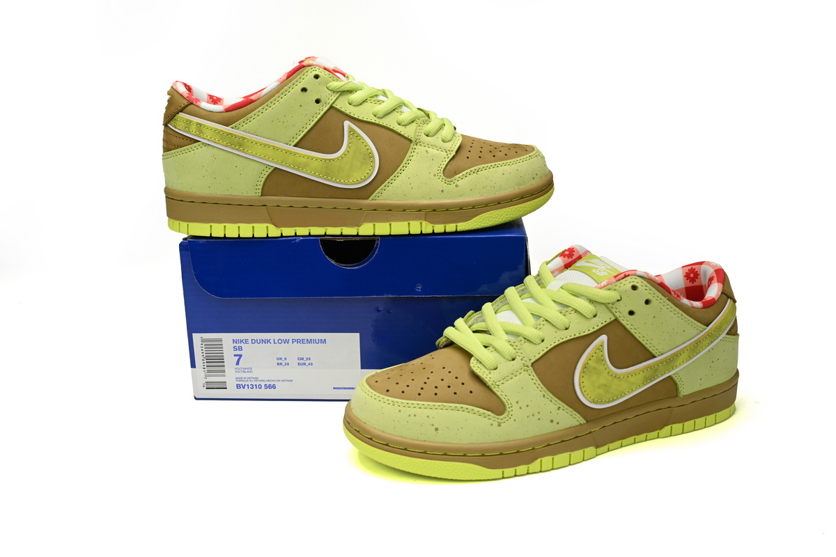 CONCEPTS × Nike Dunk SB Fluorescent Yellow Lobster BV1310-566