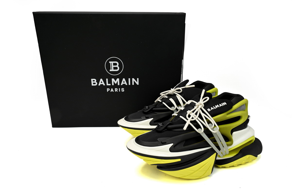 BALMAIN Multikolor Buty sportowe Black And Yellow YM1VJ309