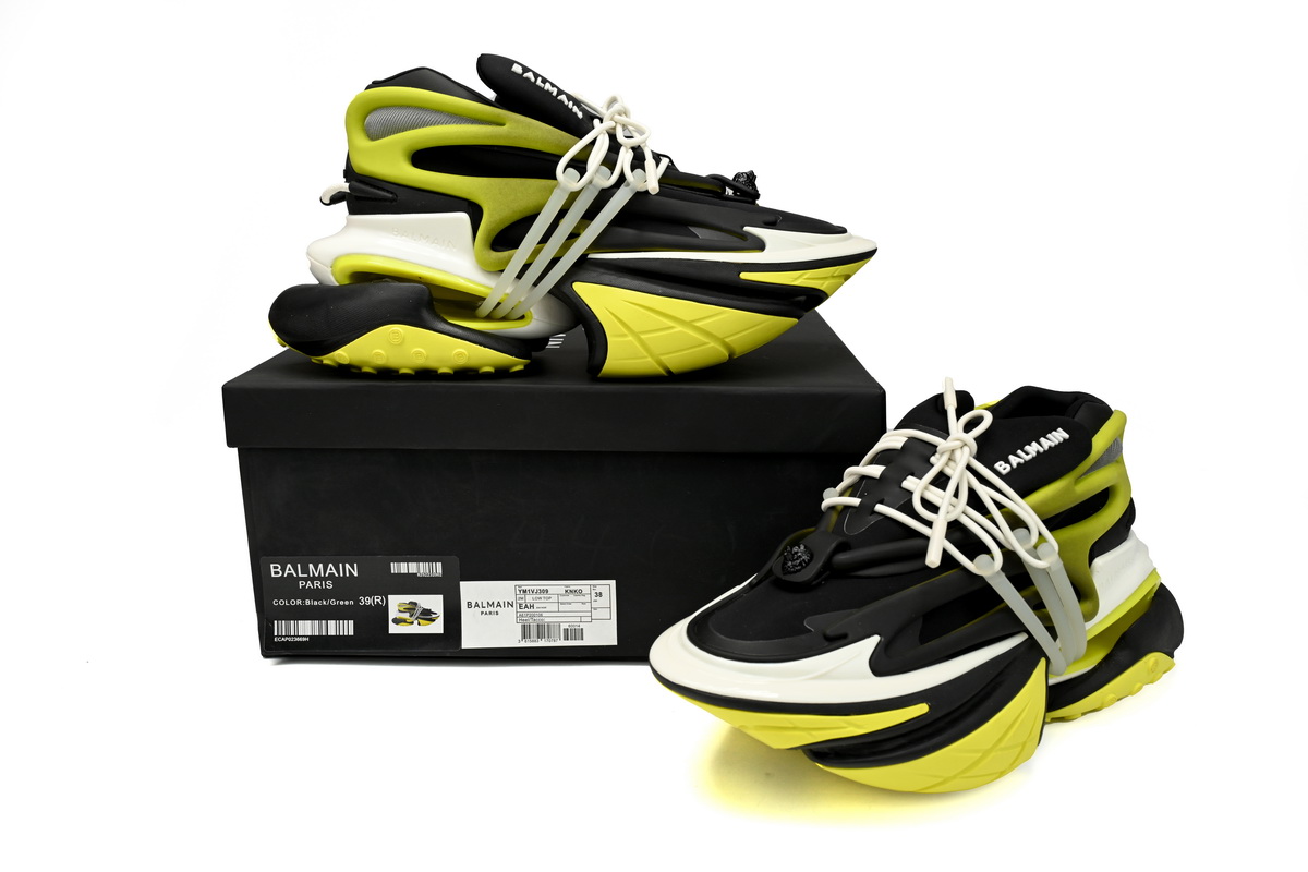 BALMAIN Multikolor Buty sportowe Black And Yellow YM1VJ309