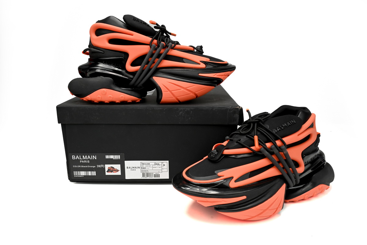 BALMAIN Multikolor Buty sportowe Black orange YM1VJ309