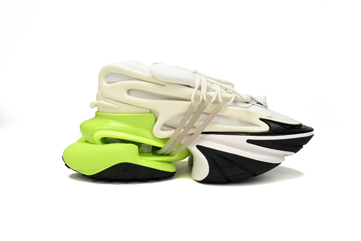 BALMAIN Multikolor Buty sportowe Black white and green YM1VJ309