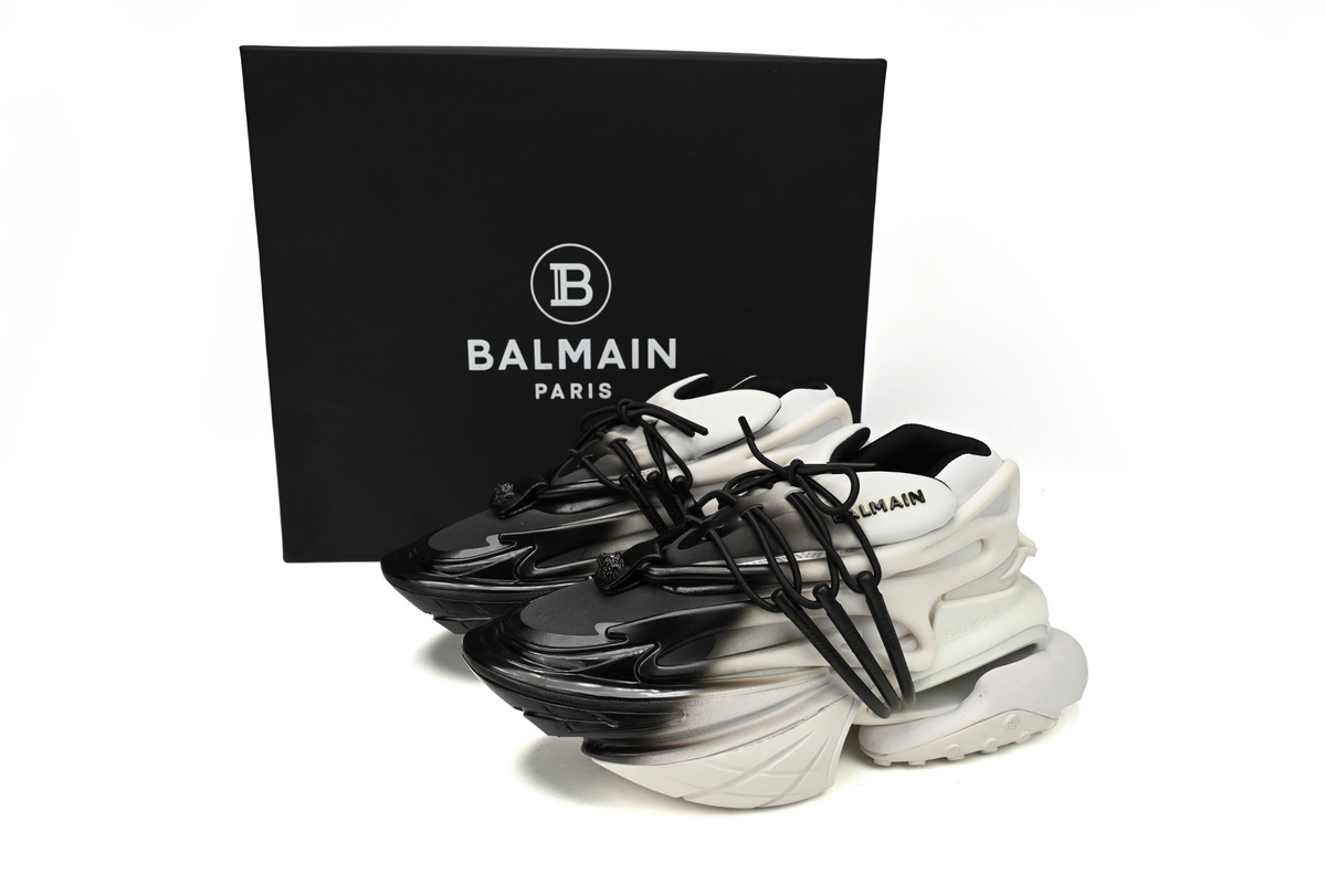 BALMAIN Multikolor Buty sportowe White and Black YM1VJ309