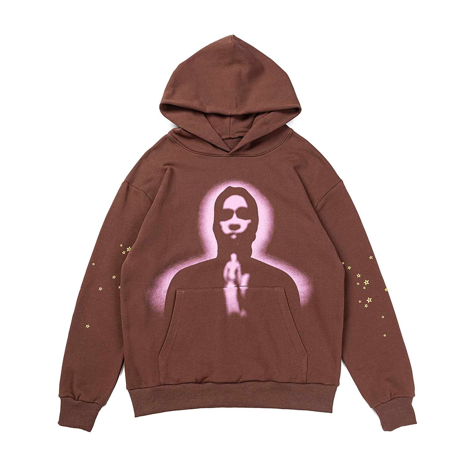 New Spider Worldwide × Young Thug Sp5der Angel Brown Hoodie