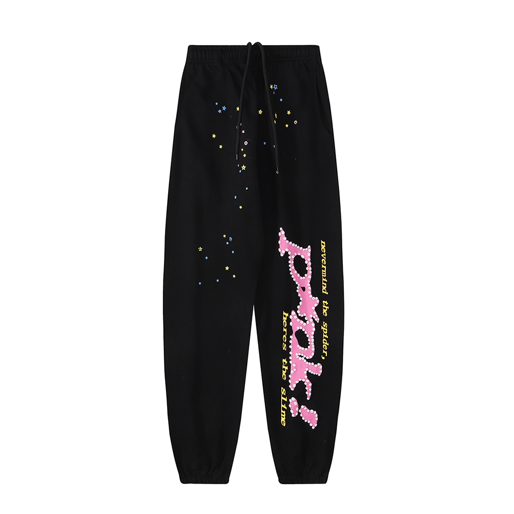 Sp5der Young Thug Black Punk Sweatpan