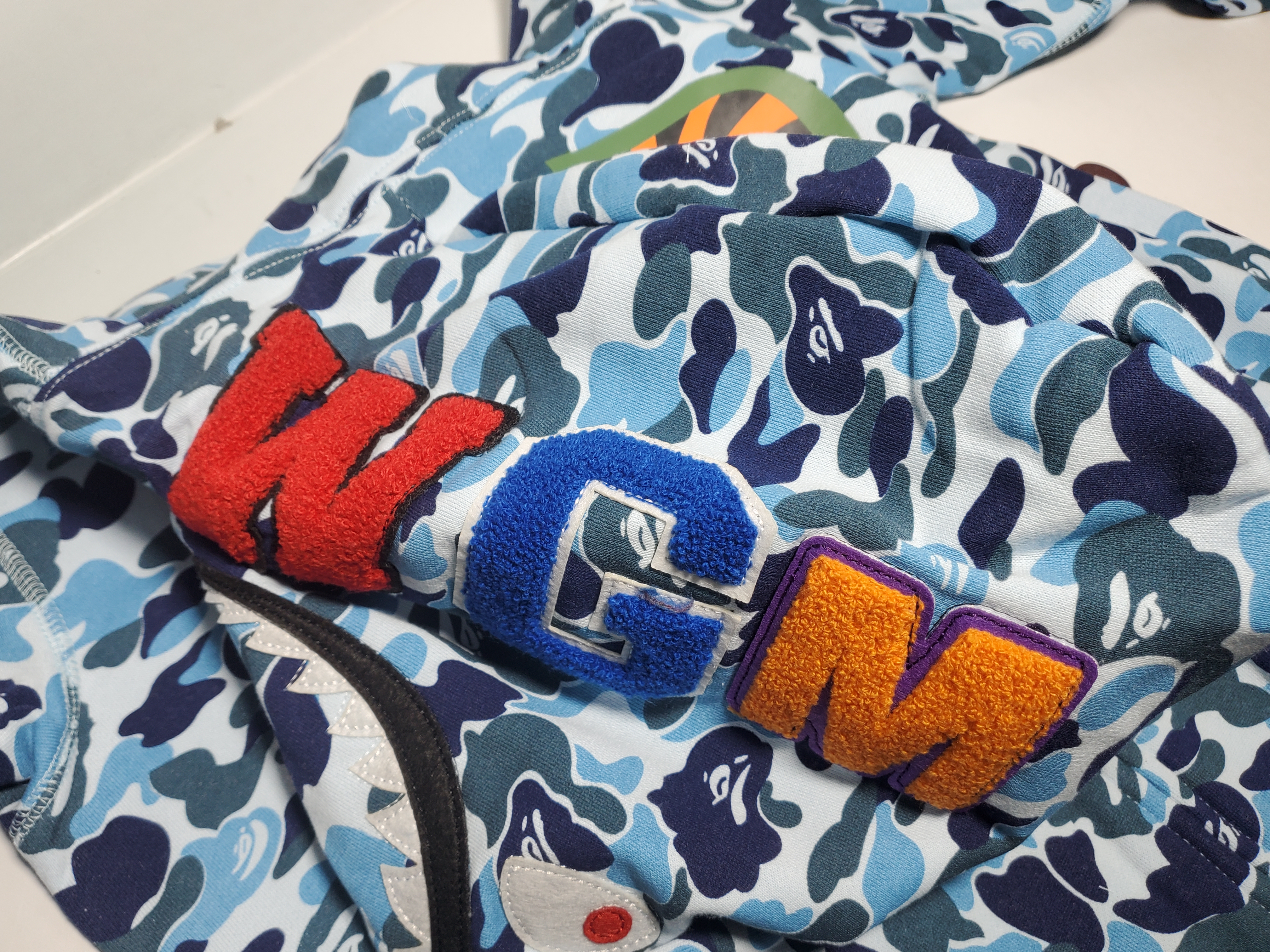 BAPE ABC Camo Shark Zip Hoodie Blue 1J70-314-001