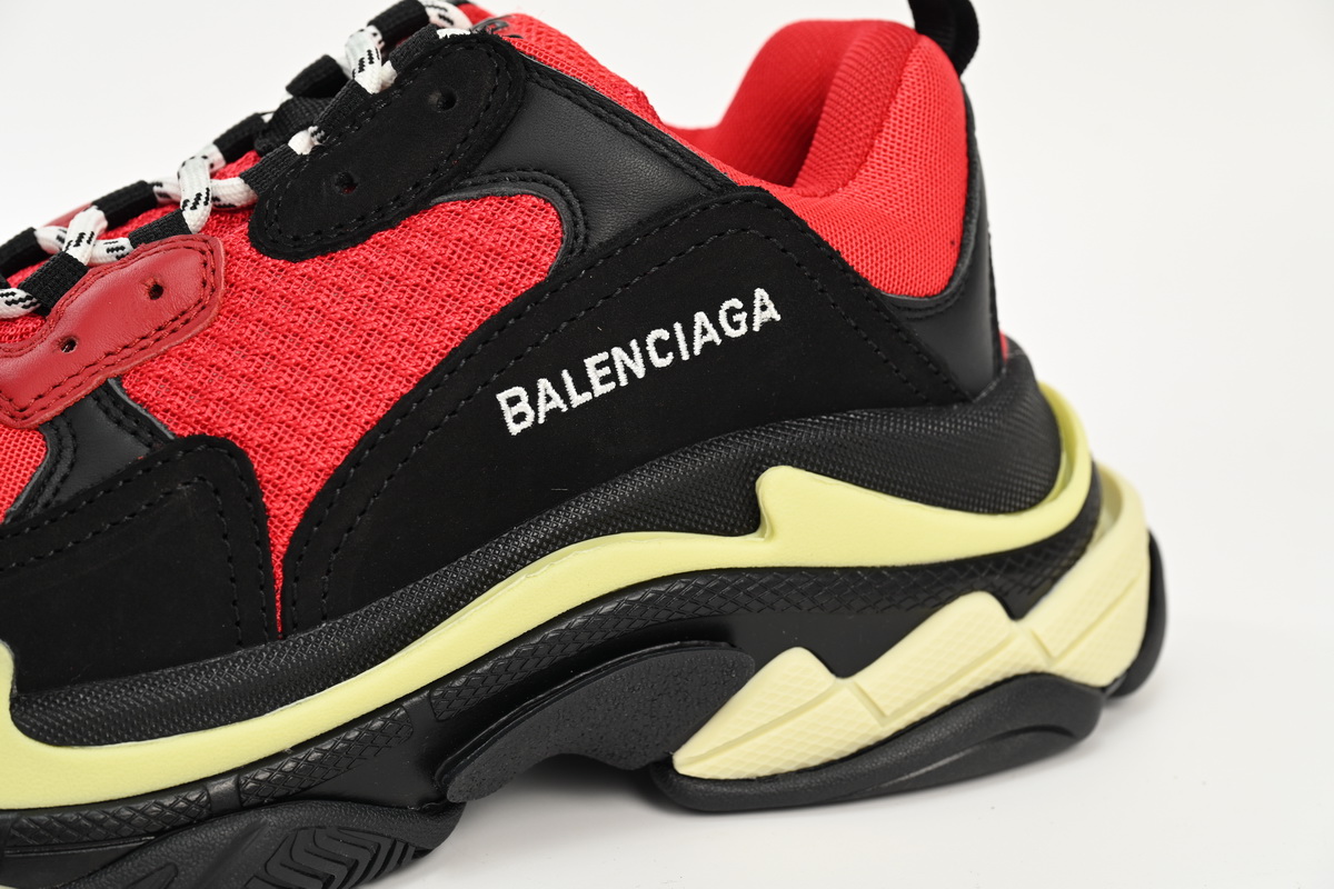 Balenciaga Triple S Black Red Grey 483513 W06E1 1006