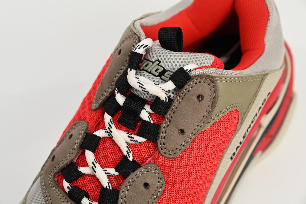 Balenciaga Triple S Red White Dark Grey 541624 W06E2 1863