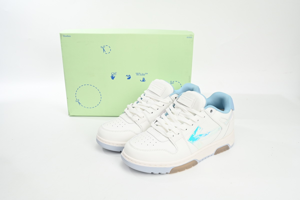 OFF-WHITE Out Of Blue White Blue Discoloration