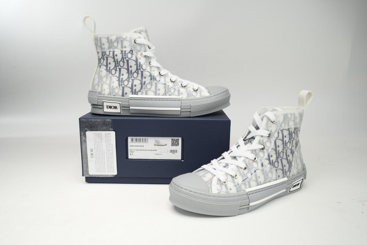 Dior B23 HT Oblique Transparency High White Blue Gray