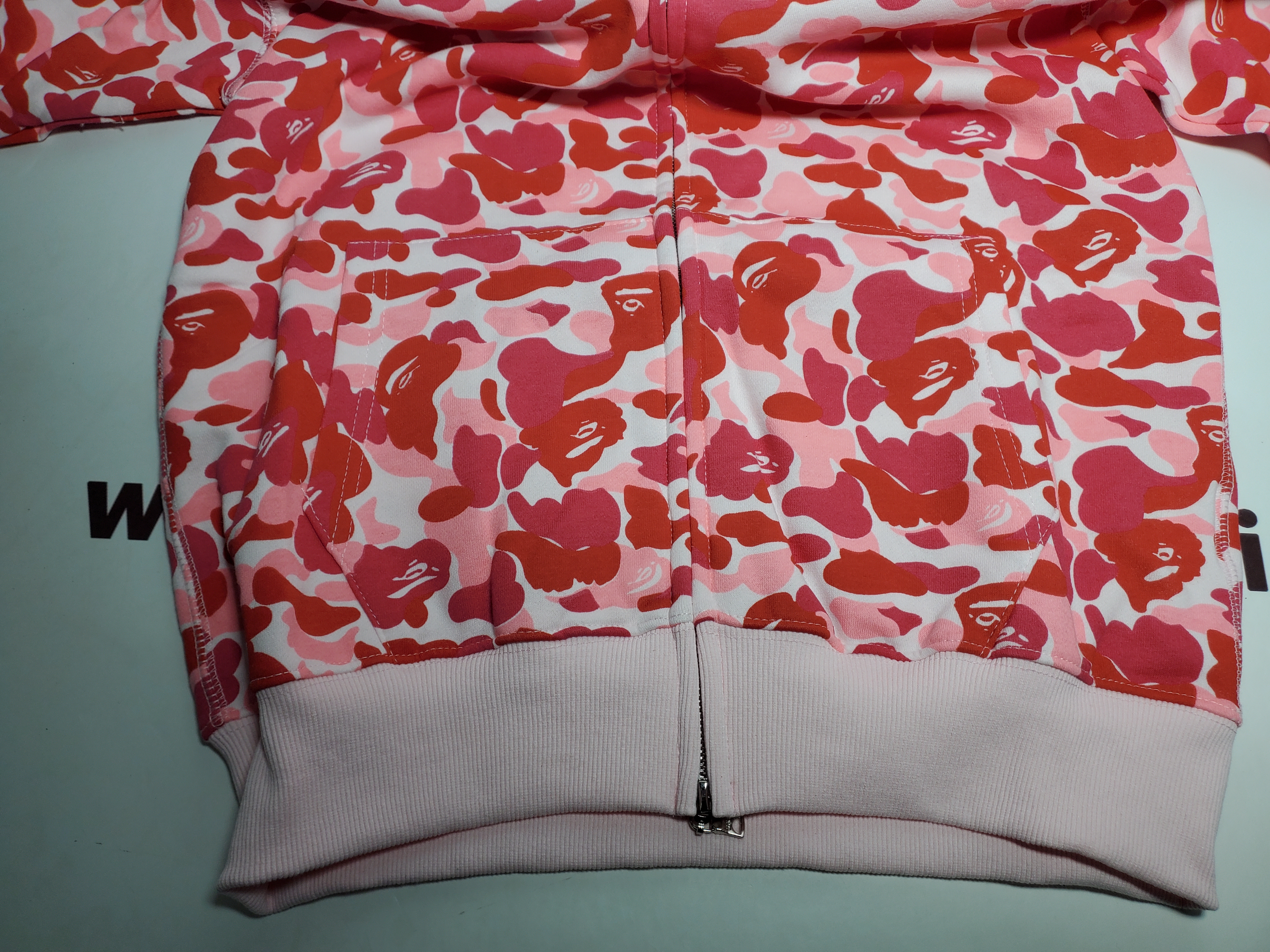 BAPE ABC Camo Shark Full Zip Hoodie Pink