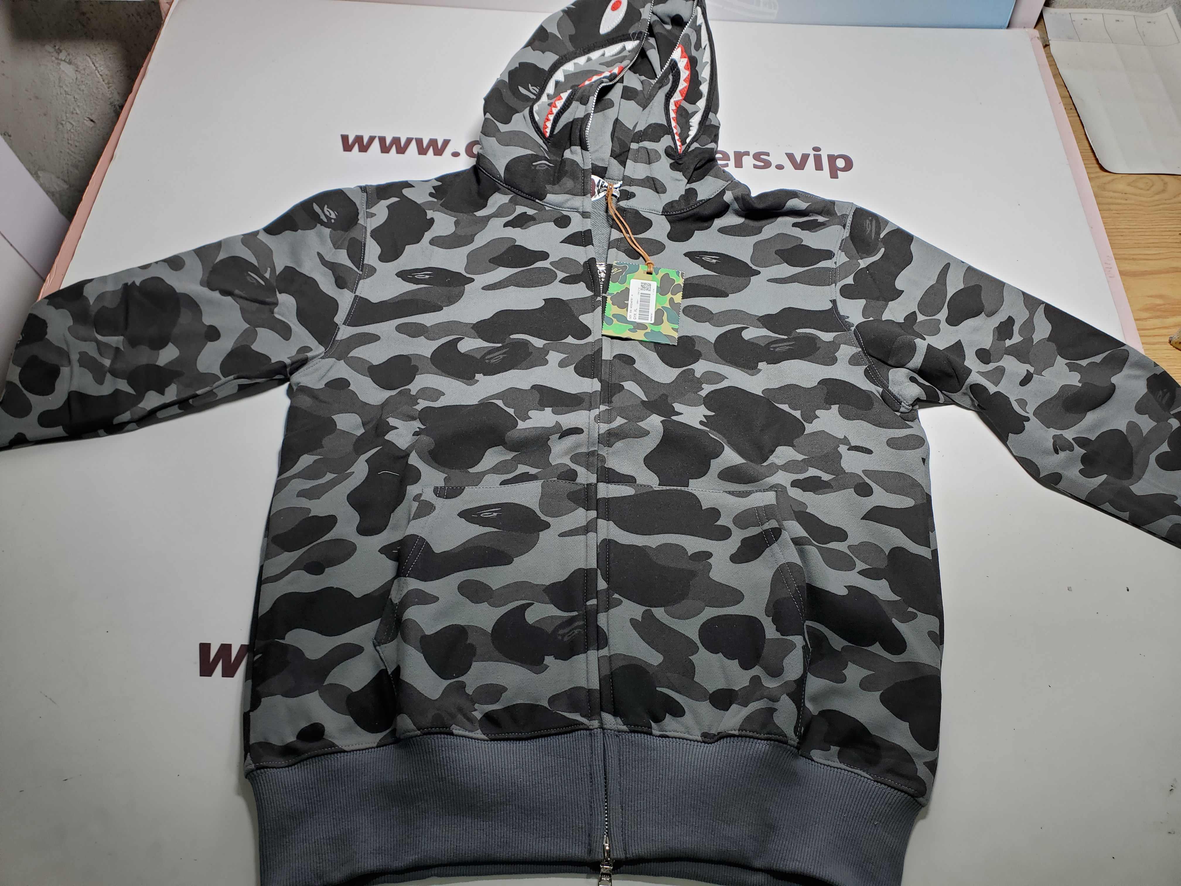 BAPE Color Camo Shark Zip Hoodie Black 4580793319054