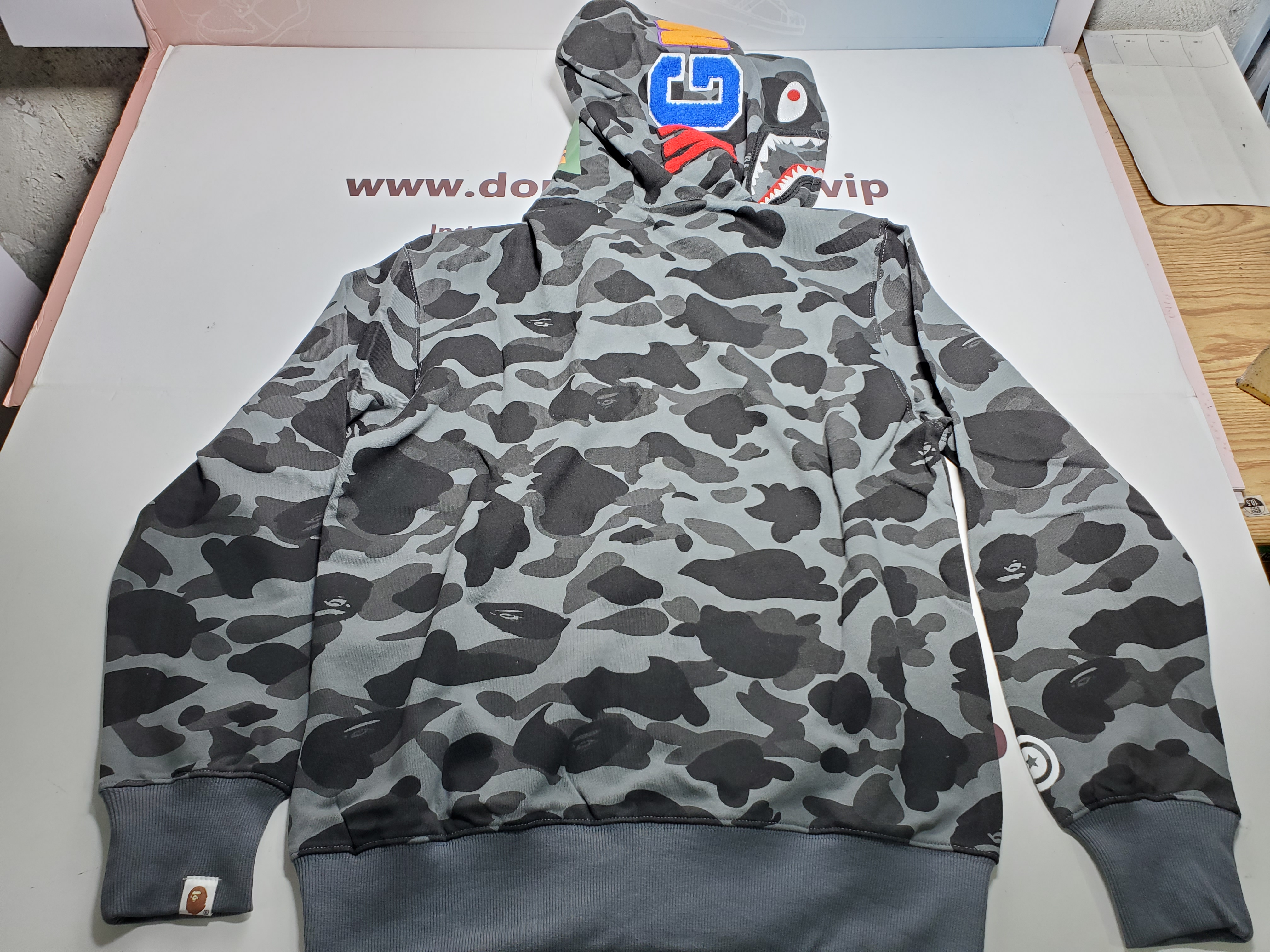 BAPE Color Camo Shark Zip Hoodie Black 4580793319054