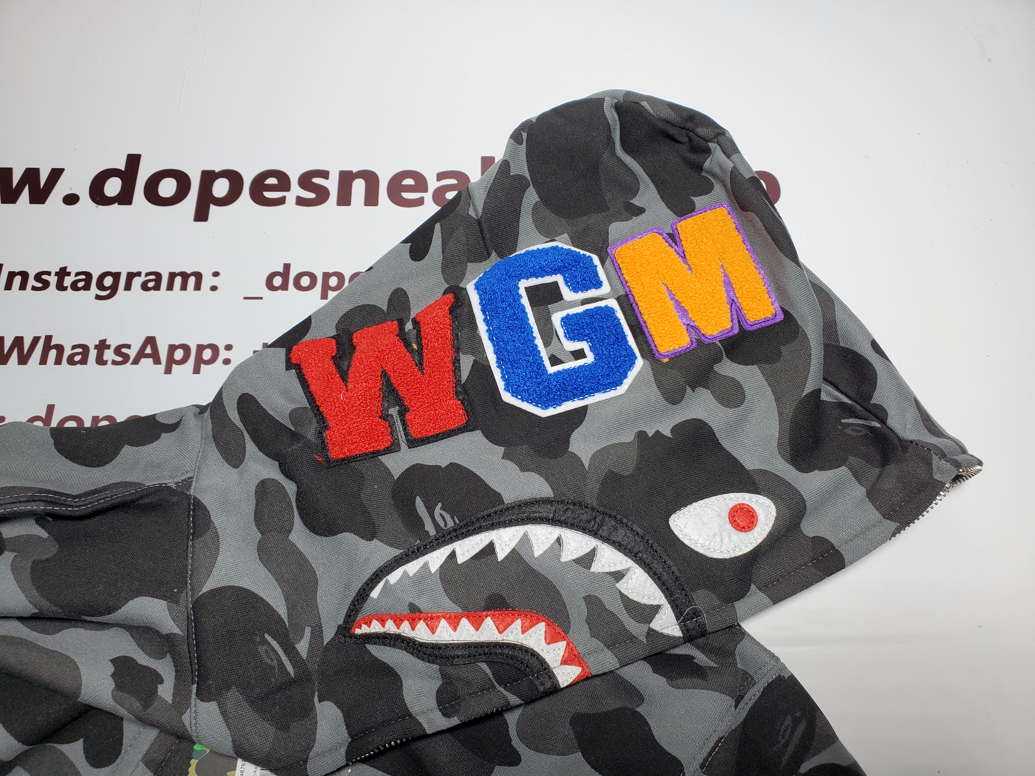BAPE Color Camo Shark Zip Hoodie Black 4580793319054