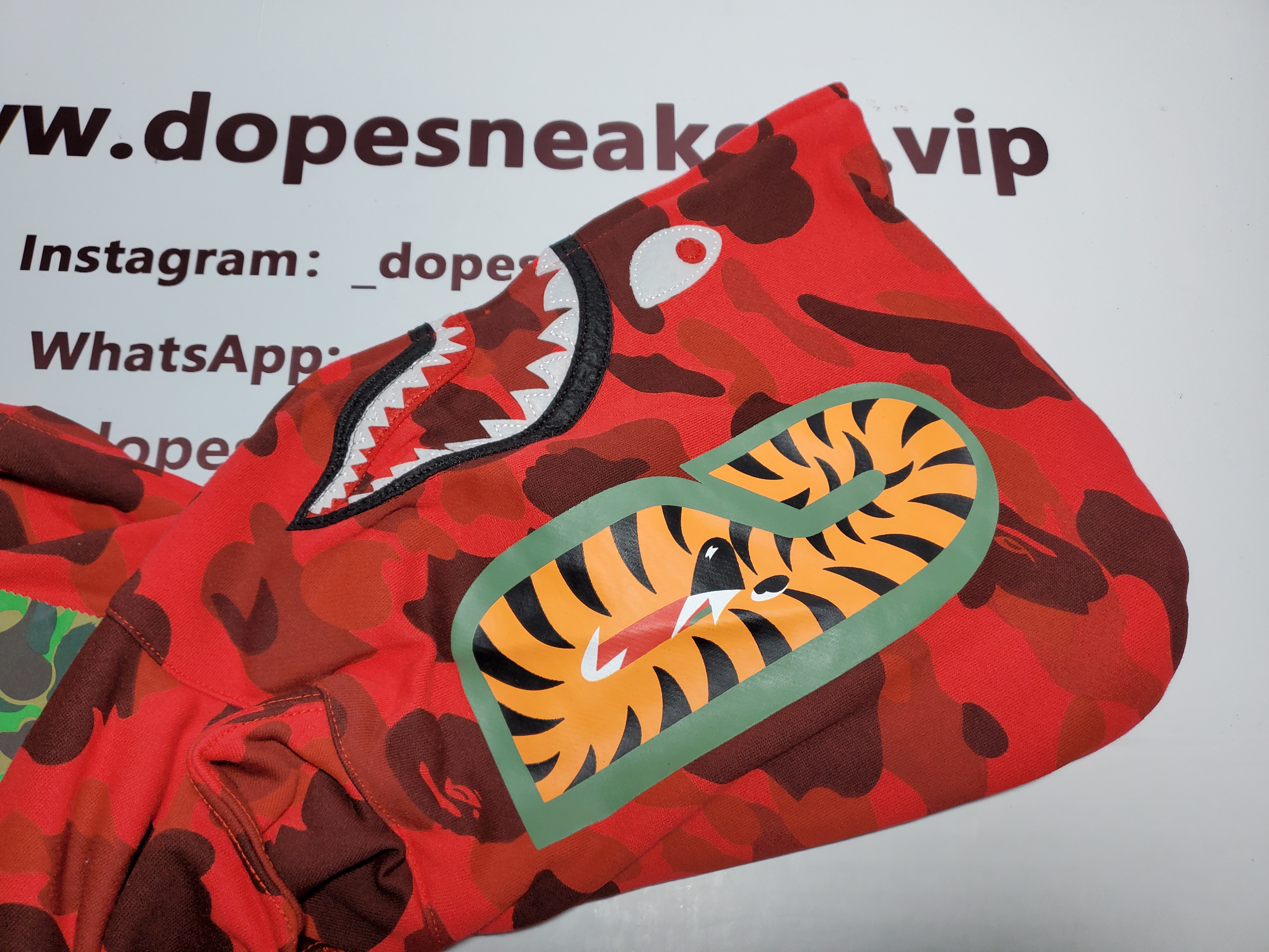 BAPE Color Camo Shark Zip Hoodie Red 4580793322511