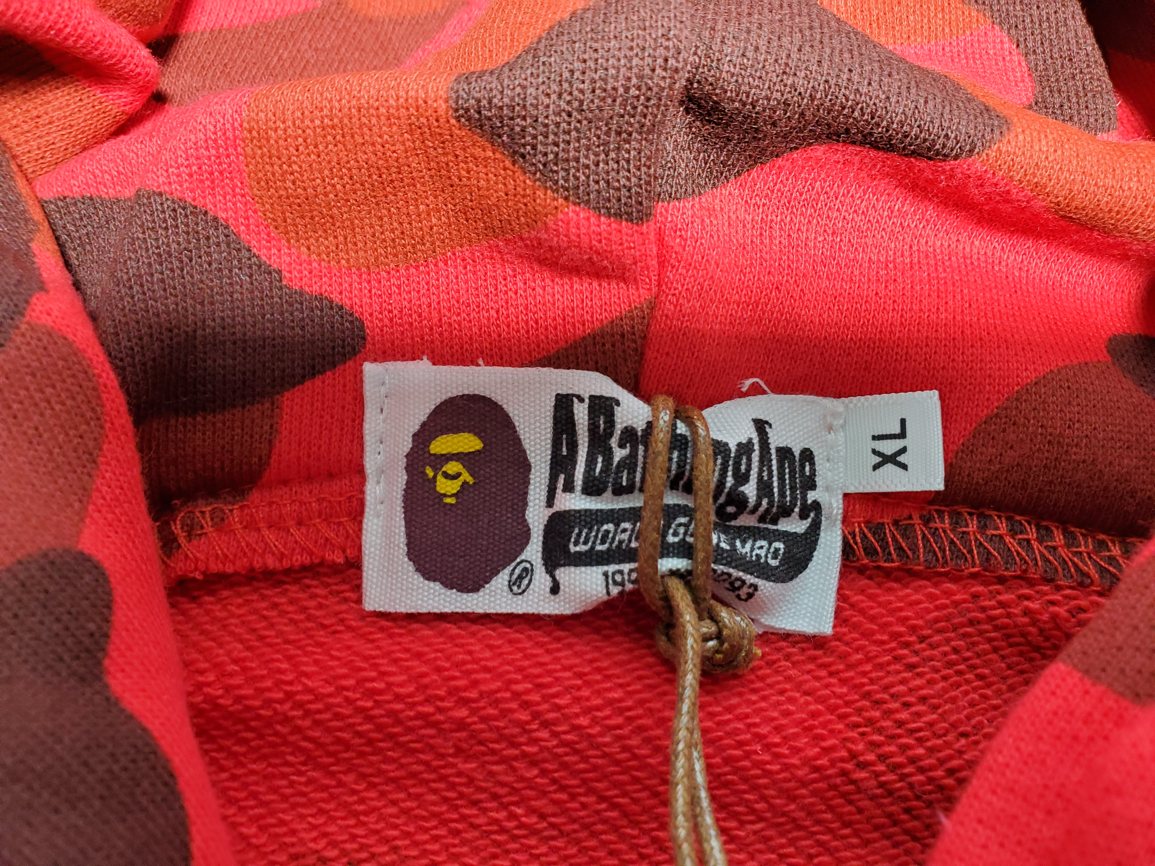 BAPE Color Camo Shark Zip Hoodie Red 4580793322511