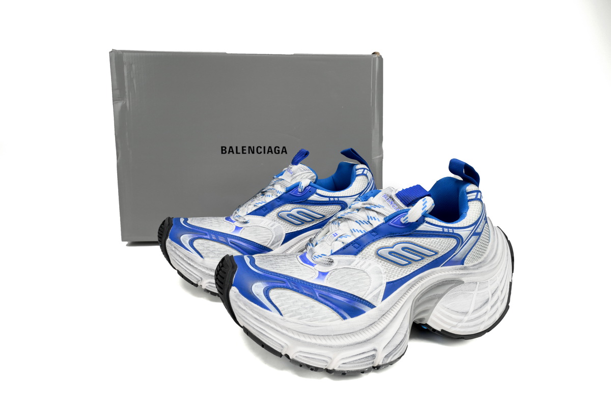 Balenciaga 10 XL White Gray Black White Blue 784342 W2MV2 1214