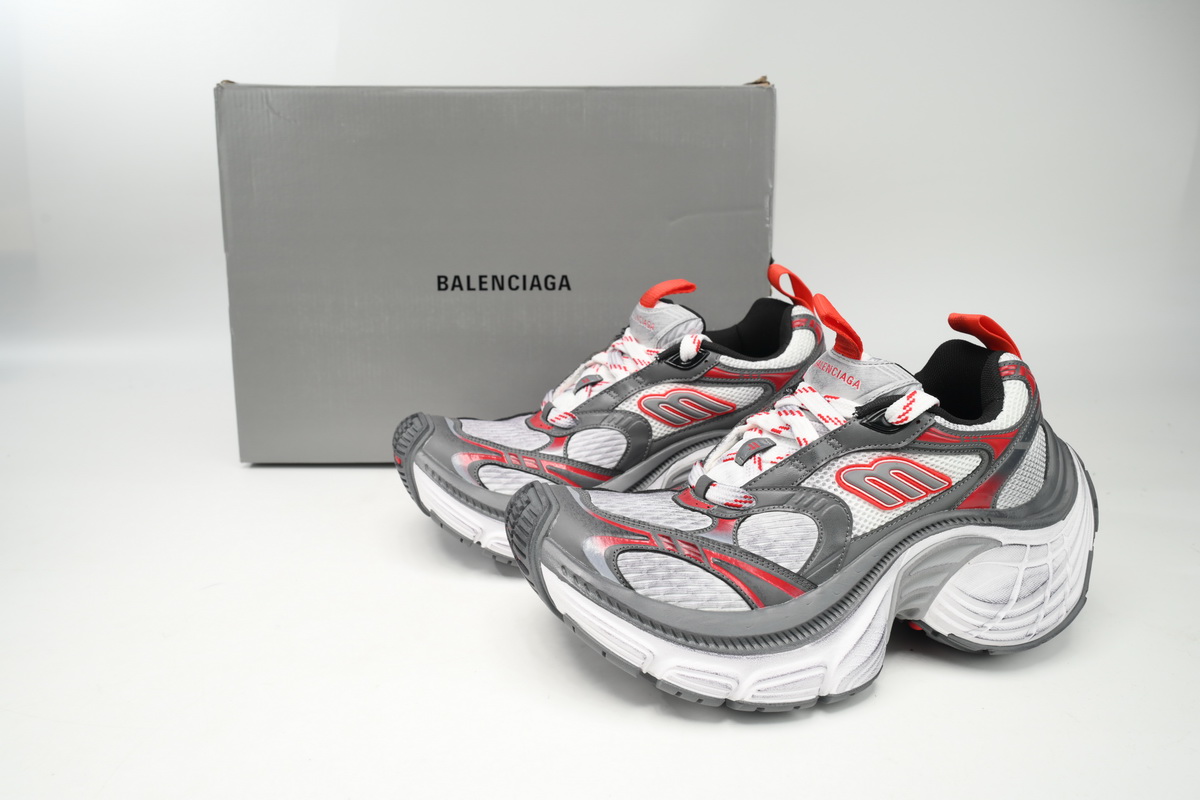 Balenciaga 10 XL White Gray Red 784342 W2MV2 9645