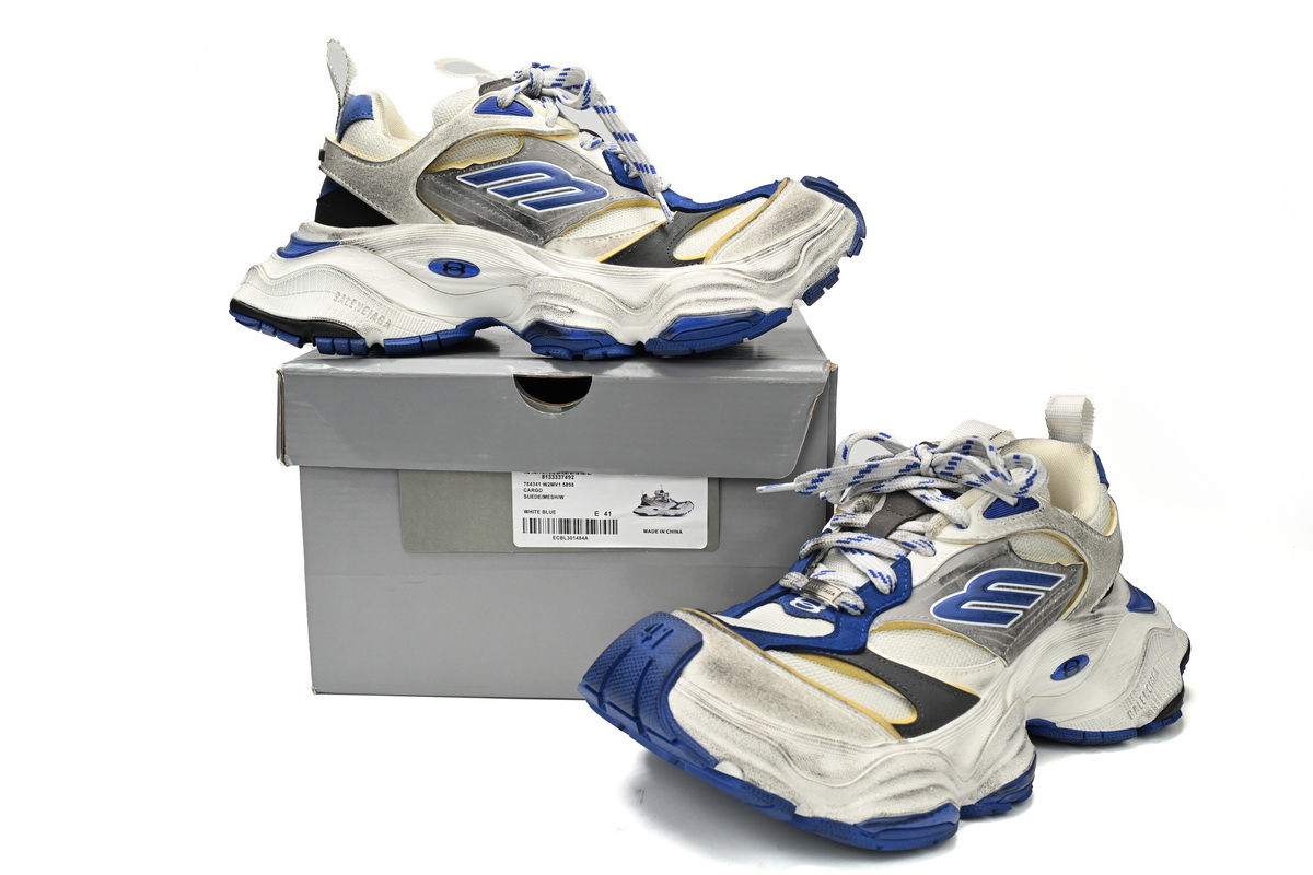 Balenciaga CARGO Sneaker White Blue 784339-W2MV1-5895