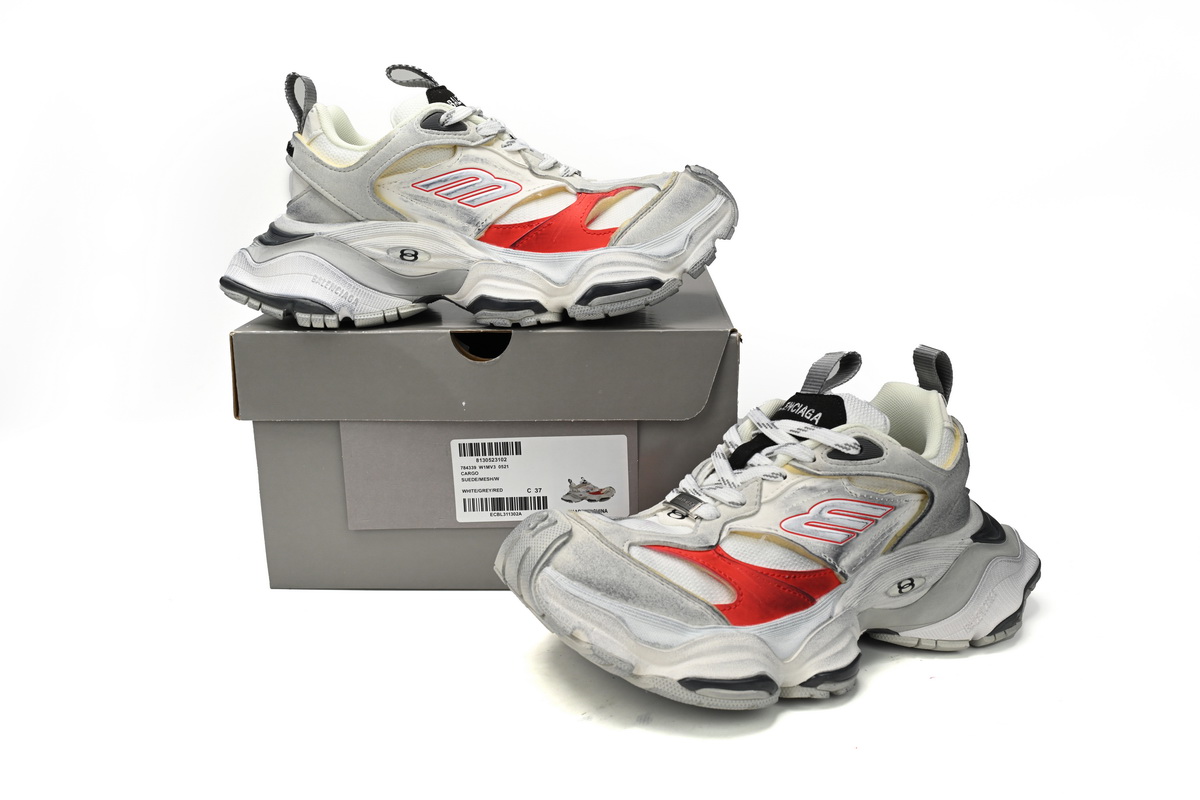 Balenciaga CARGO Sneaker White Red 784339-W1MV3-0521