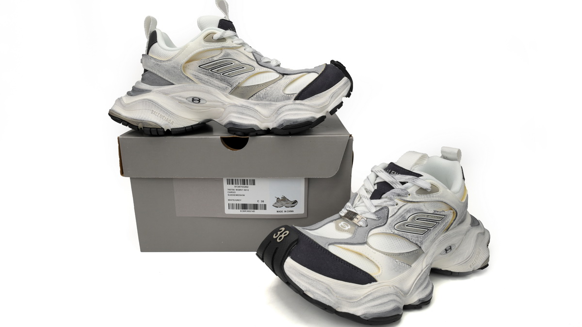 Balenciaga CARGO Sneaker White Rice White Gray 785756-W2MV1-9012