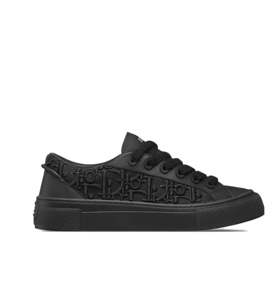 Dior B33 Sneaker Black Smooth Calfskin Oblique Raised Embroidery 3SN303ZYQ_H900