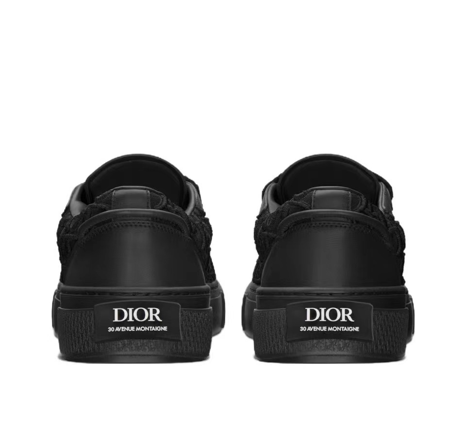 Dior B33 Sneaker Black Smooth Calfskin Oblique Raised Embroidery 3SN303ZYQ_H900
