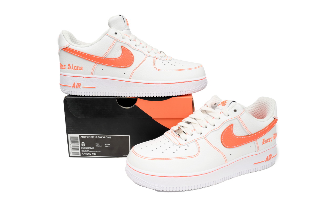 Nike Air Force 1 Low Vlone White Orange AA5360-100
