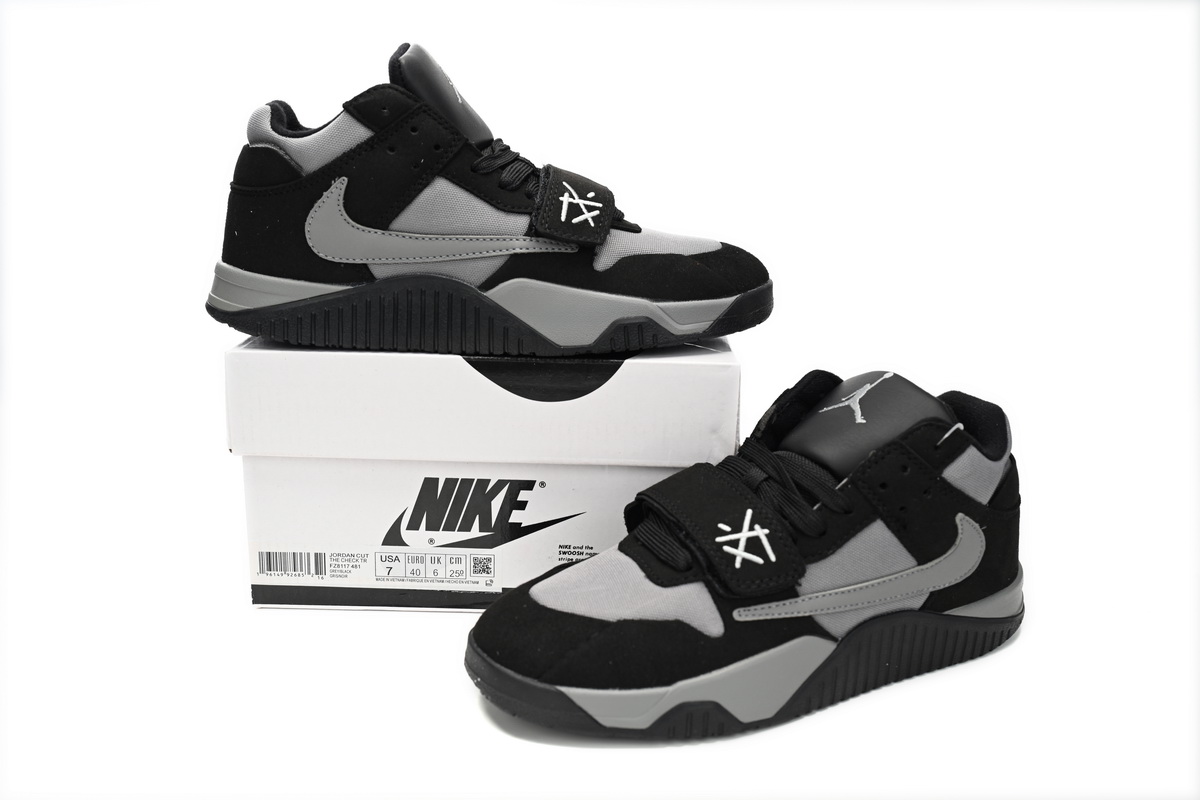 Travis Scott x Jordan Cut The Check Nice Kicks Black Charcoal  FZ8117-481