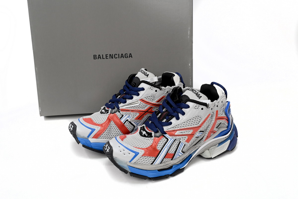 Balenciaga Runner White Blue Orange 677402 W3RB6 1264