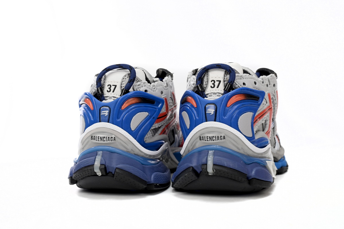 Balenciaga Runner White Blue Orange 677402 W3RB6 1264