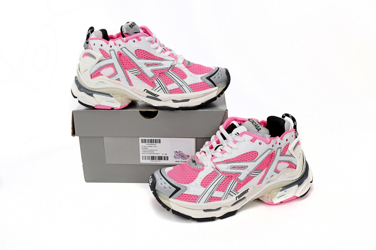 Balenciaga Runner  White Red Powder 677402 W3RBN 9155