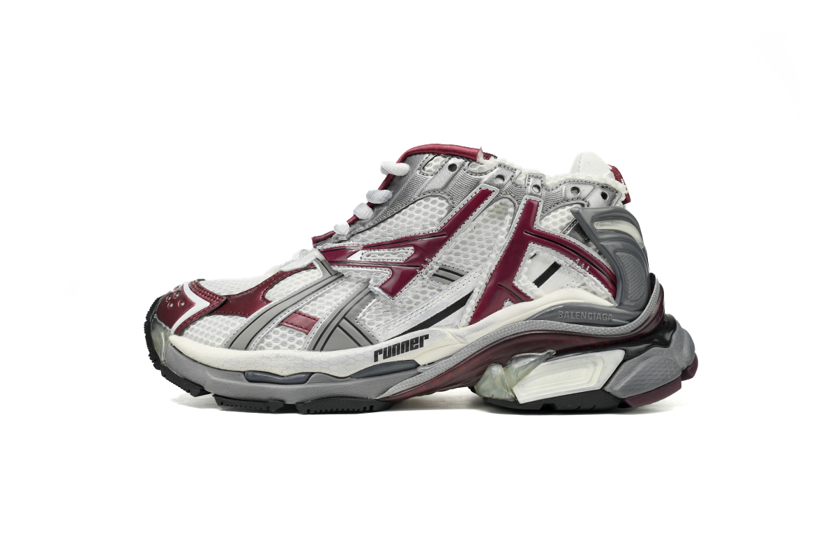 Balenciaga Runner White Wine Red