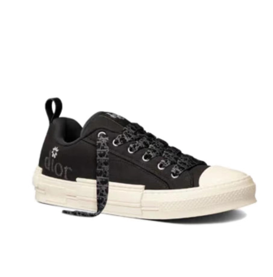 Dior B23 Skater Low Top ERL Black Cotton Canvas 3SN292ZWC_H968